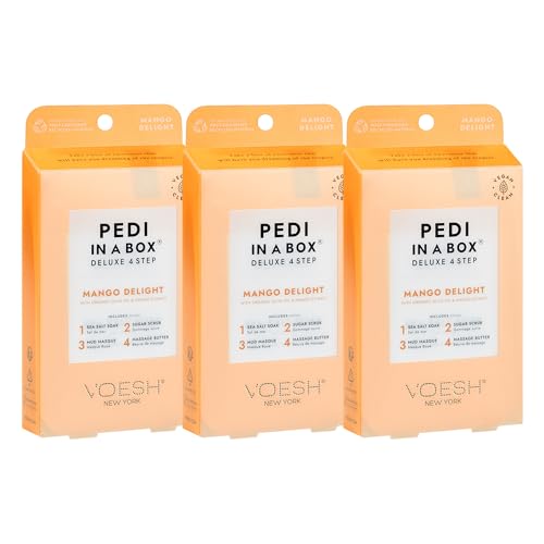 Image of VOESH Pedi in a Box 4 Step, Pedicure Set, At-Home Pedicure, DIY Pedi, Foot Treatment, Pedicure Supplies, Foot Scrub, Foot Spa, Foot Care, Foot Therapy