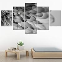 SIGNWIN 5 Panel Canvas Wall Art Botanical Chic Closeup Expressive Multicolor Photography for Home Decorations Ready to Hang - 60