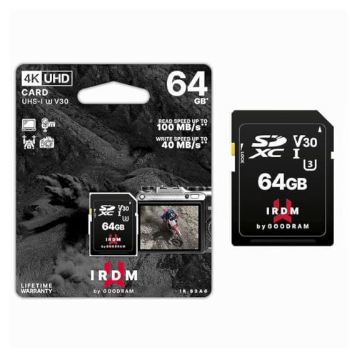 Oise Art Store Trade Shop - Scheda Di Memoria Sd Card 64 Gb Per Videocamere Classe Uhs-I 3 V30 Ir-S3A0-64Gb -
