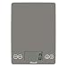 Escali Arti Glass Food Scale Digital Countertop Kitchen, Baking and Cooking Scale with Nutrition and Calorie Counter, 15-Pound Capacity, 9" x 6.5" x .75", Gray Storm