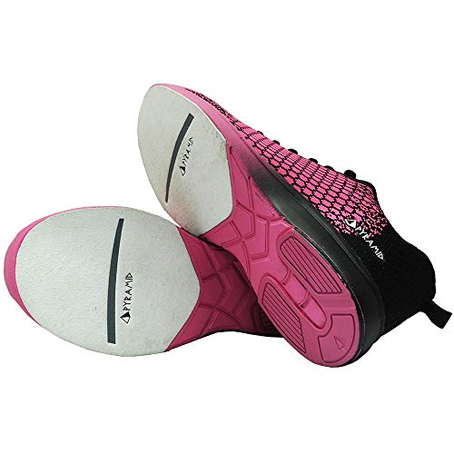 Pyramid Women's Path Lite Seamless Mesh Bowling Shoes - Black/Hot Pink Size 9 #TOP3