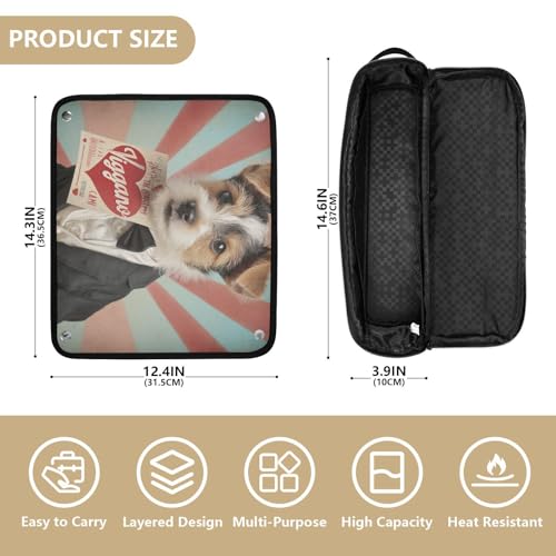 Bolsa de Viaje para Herramientas de Cabello y Estera Resistente al Calor Impermeable Organizador para Plancha y Herramientas Calientes miniatura 4