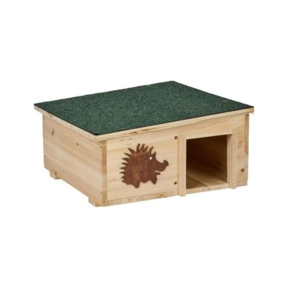 Garden Mile Maison pour hérisson en bois pour jardin, abri d'hibernation, station d'alimentation pour hérisson, habitat extérieur résistant aux prédateurs, abri en bois pour la faune