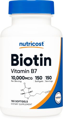 Nutricost Biotin 10,000mcg 150 Softgels