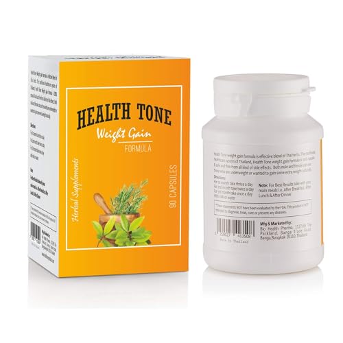 Health Tone Ayurvedic Weight Gain Capsule 90 Capsules (100 G),1 Count