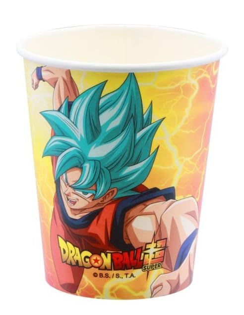 Chaks Dragon Ball® 12803-DB, Set of 8 Paper Cups 25 cl, Small