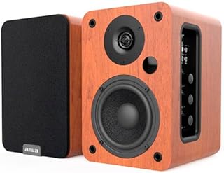 Aiwa Altavoces Activos ASP-A 200 (Potencia 2 X 25W RMS, HDMI-ARC, COAXIAL, RCA-Audio). Color Marrón
