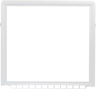 Upgraded 240599803 Refrigerator Shelf Frame, 16.5" x 15-5/8" Crisper Pan Cover Compatible with Frigidaire Refrigerator shelf frame replacement Without Glass