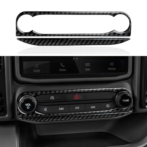 Image of Youtaiche Car Carbon Fiber Center Console Volume Control Panel Interior Trim Cover for Ford Bronco Sport 2021 2022 2023 2024 Accessories