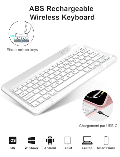 Image of Keyboard Case for Samsung Galaxy Tab S10 Ultra / S9 Ultra / S8 Ultra 14.6 inch, Smart Magnetic Detachable Wireless Bluetooth Keyboard, Slim Protective Folio Case with S Pen Holder, Auto Sleep /Wake