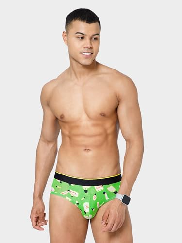 Image of Bummer Men's Printed Micro Modal Briefs Underwear | Ultra Soft & Breathable | Combo Pack of 2