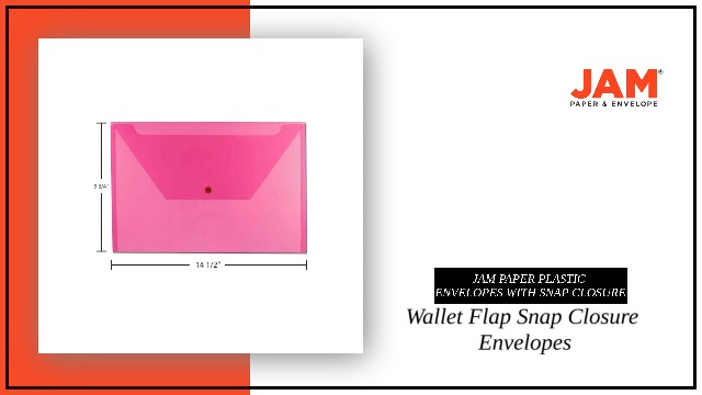 Amazon.com : JAM PAPER Plastic Envelopes with Snap Closure - Legal