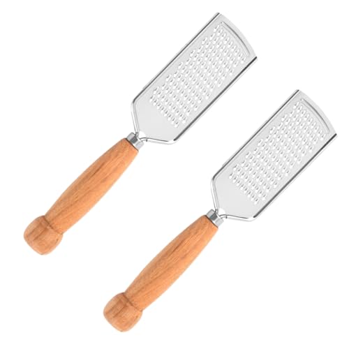 Set 2 ralladores acero inoxidable con mango de madera miniatura 1