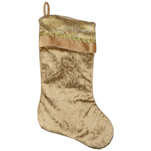Northlight 20.5' Gold Etched Velvet Christmas...