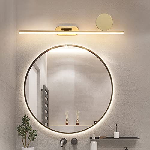 Lampe miroir anti-ombre pour salle de bain applique laiton orientable 3 modes