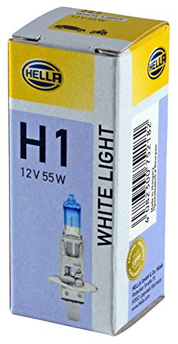 HELLA 8GH 223 498-111 Bulb - H1 - White light up to 4200 Kelvin - 12V - 55W - Socket Type: P14,5s - Box - Quantity: 1