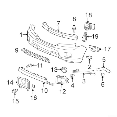 Clip parachoques Honda Pilot derecho para solucionar desajustes de carrocería frontal ABS 5