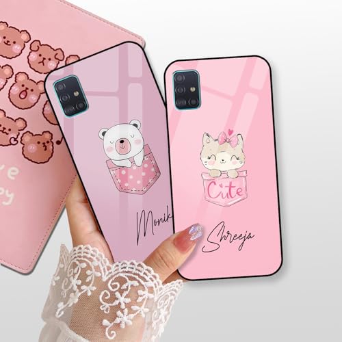 Image of COLORflow Back Cover Compatible with Samsung A71 | Cute Pocket Cartoons Color Customized | Shockproof TPU Bumper with Camera Protection Back Cover Compatible with Samsung Galaxy A71