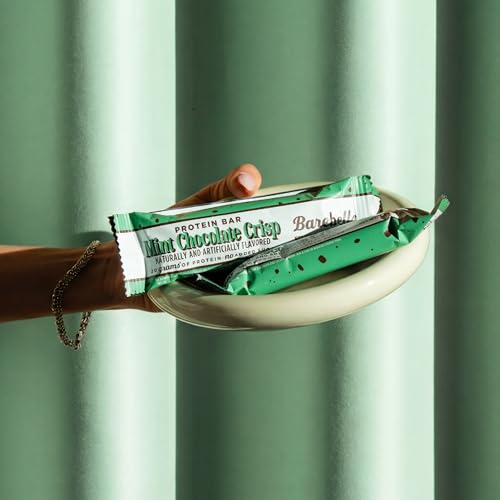 Image of Barebells Mint Chocolate Crisp Protein Bar - 20g Protein - No Added Sugar - 12 x 55g High Protein Snack - Post Workout Snack