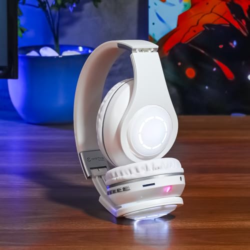 Headphone Fone De Ouvido Headset Luz Led On-ear Bluetooth 5.0 Wireless Sem Fio Recarregável com Micr