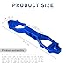 povtii Battery Hold Down Sets, Aluminum Alloy Car Battery Holder Kit with J Hook Nut Spacers, Automotive Battery Hold Down Bracket Lock Accessories Universal for Most Vehicles (Blue)