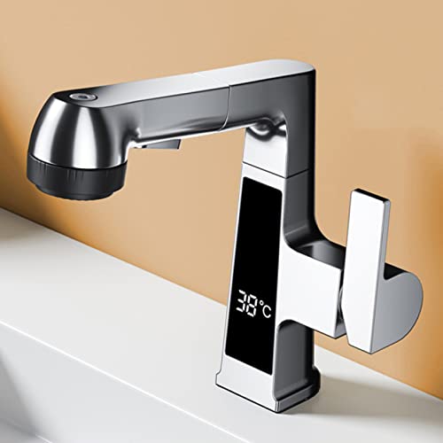 Robinet de salle de bain en laiton mitigeur de lavabo haut de gamme 360°