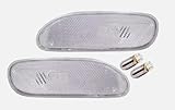 Exterior Accessories - Crystal Clear Front Bumper Side Markers Lights Pair Fits 1994-1999 Mitsubishi Eclipse