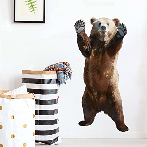 Vinilo decorativo de oso marrón para pared