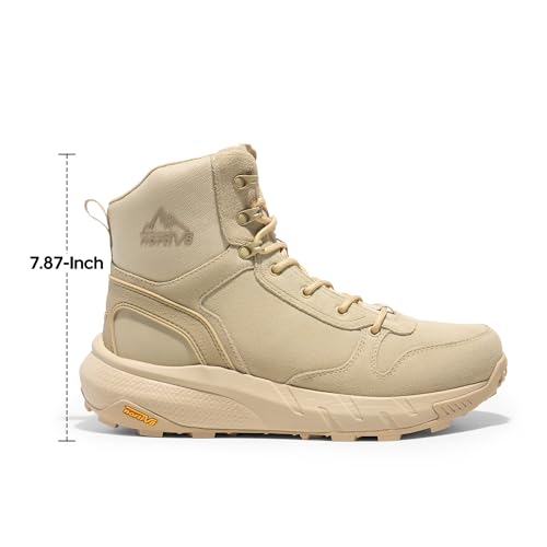 Image of NORTIV 8 Men's Military Tactical Boot Lightweight Comfortable Boots for Work All Day Side Zipper Motorcycle Combat Hiking Boots Metrostrike(8-9 Inches)