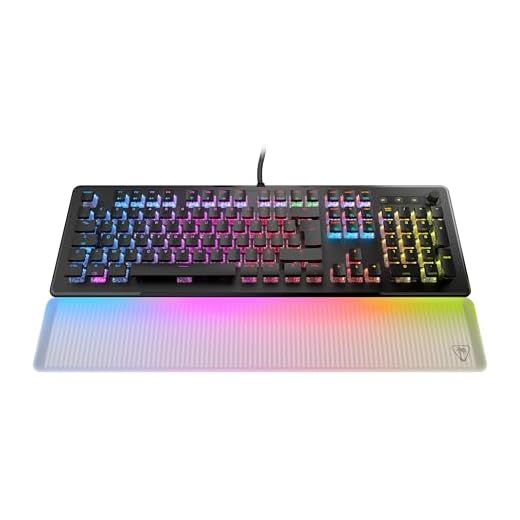 Turtle Beach Vulcan II Max – Optische und mechanische Gaming-Tastatur für PC, Tasten mit RGB-Hintergrundbeleuchtung, anpassbare Handgelenkauflagen, Titan-II-Schalter, Aluminiumplatte, Schwarz