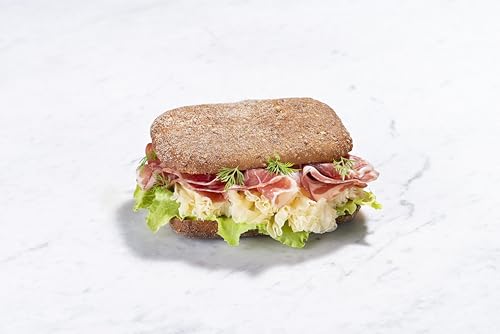 Mestemacher High Protein Toastbrötchen, ballaststoffreich, vegan, Eiweiß Lieferant zum Toasten, für Diabetiker geeignet, vorgeschnitten, 8 Scheiben/4 Stück, 260 g