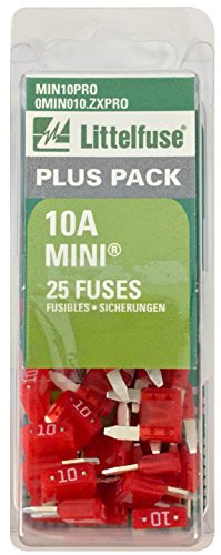 Littelfuse MIN10PRO MINI BP PRO Fast-Acting Automotive Blade Fuse - 25 Piece