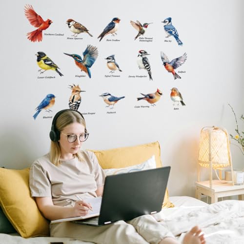 Vinilos decorativos de pájaros para pared Little Birds miniatura 6