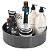 mDesign Plastic Spinning Lazy Susan Turntable Storage Tray - Rotating Organizer for Bathroom Vanity Counter Tops, Dressing Tables, Makeup Stations, Dressers - 11.5" Round - Charcoal Gray