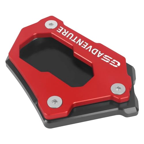 SYMWBD Almohadilla De Soporte para Pata De Cabra De Motocicleta para B&MW R 1200 GS LC R1200GS Rallye ADV R1250GS Adventure R 1250 GS Placa De Extensión para Pie Placa de pie CNC(Rojo,X-2)