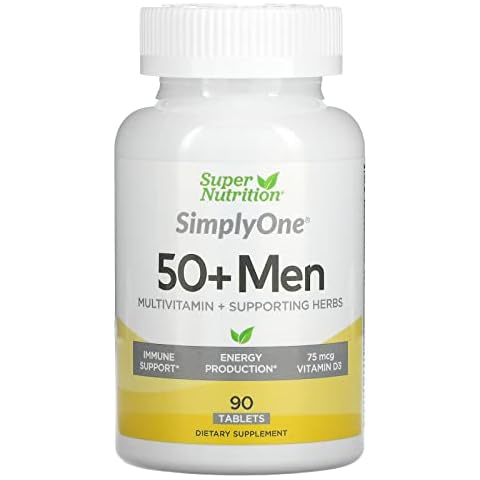 SuperNutrition SimplyOne Multi-Vitamin for Men 50+, 90 Count (Pack of 1) Cover