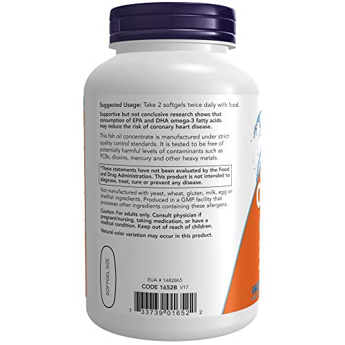 Ômega3 200 Softgels 1000mg Now EPA DHA Importado