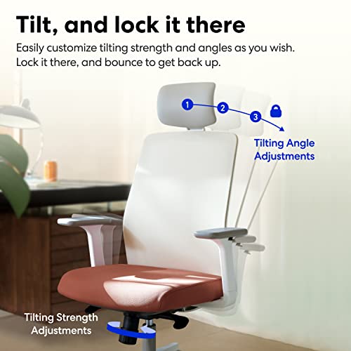 Sidiz T40 Se Ergonomic Office Chair : Home Office Chair For Light Users With Reclining Tilt Lock, Headrest, 3D Armrests, Mesh Back Computer Desk Chair, Alternative Gaming Chair (Terracotta) #TOP2