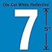 Die-Cut Reflective Number Label, 7, PK5 (2 Pieces)