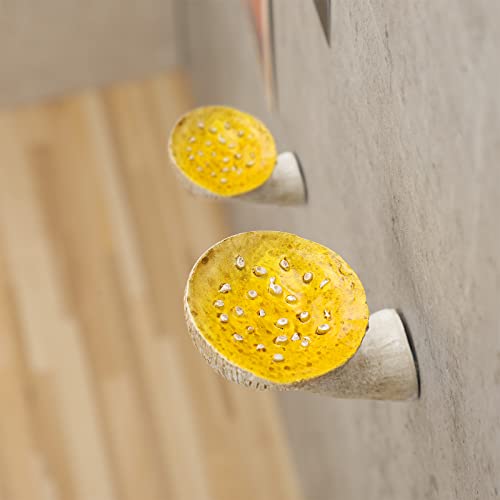 Mushroom Hanging Shelves Cute Mushroom Wall Floating Shelf Whimsical Mushroom Room Decor Wall Mounted Mushroom Hanging Shelves For Bedroom Living Room Bathroom Kitchen (2 Pcs, 3.35 X 1.97 Inch) #TOP3