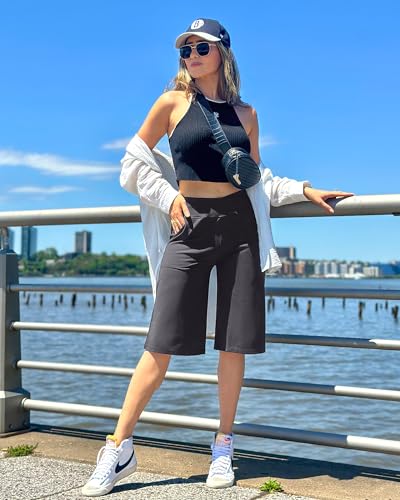 Image of G4Free Evergoing Athletic Shorts for Women with Pockets 6 inch /14 inch Cross Waist