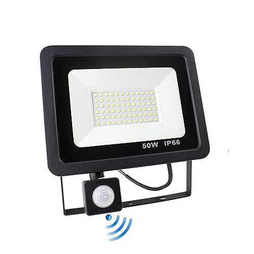 Luces Led Con Sensor De Movimiento, Foco For Exteriores, 50W, 30W, 20W, 10W, Proyector LED Con Detector, Lámpara De Pared De Calle Con Sensor PIR para patio de garaje(30W)