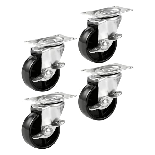 Roulettes Anti-Rayures Homoyoyo pour Ne Plus Abîmer Vos Sols, Kit 5 Cm Pivotant avec Frein Intégré