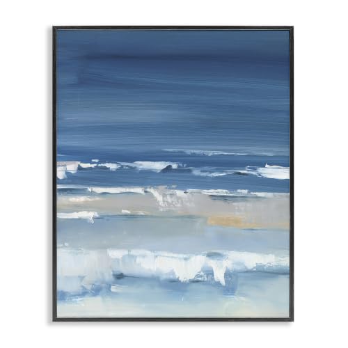 Rolling Beach Waves Foamy Shoreline, 16 x 20 Inch Framed Giclée Print