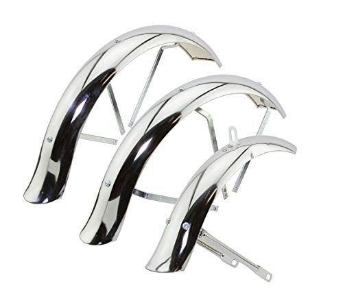 Alta Bicycle Chrome Flared Standard Trike Conversion Kit Fender Set, Multiple Sizes (16