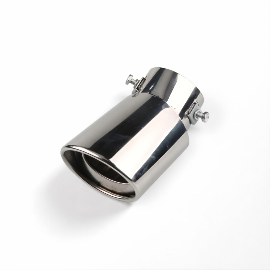 Tubo de Escape del Coche, para Citroen C3 Aircross II SUV/Crossover 2023-2025 Modificación del Tubo de Escape del Coche, fácil de Instalar sin Necesidad de taladrar,Silver-Curved