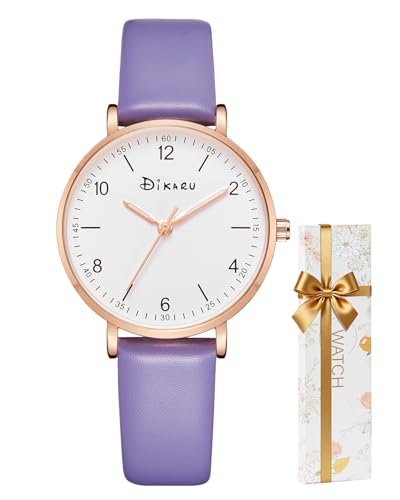 CIVO Reloj Mujer Morado Cuarzo: Moda Analogico Relojes - Cuero Impermeable Reloj de Mujer CIVO Reloj Mujer Morado Cuarzo: Moda Analogico Relojes - Cuero Impermeable Reloj de Mujer
