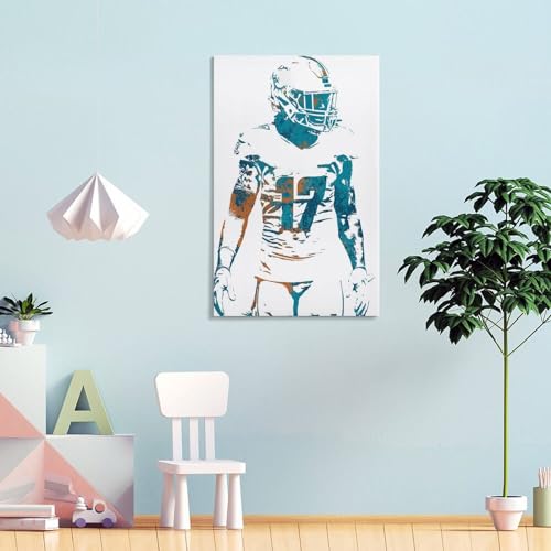 Impression Jaylen Waddle cadeau idéal de 50 x 75 cm pour un fan
