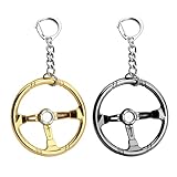Yreamont Car Lover Keychain Gifts for Husband Boyfriend Birthday Christmas Gifts for Car Fan Gifts for Men Car Steering Wheel Keychain for Car Keys Backpack Accessories 2 PCS