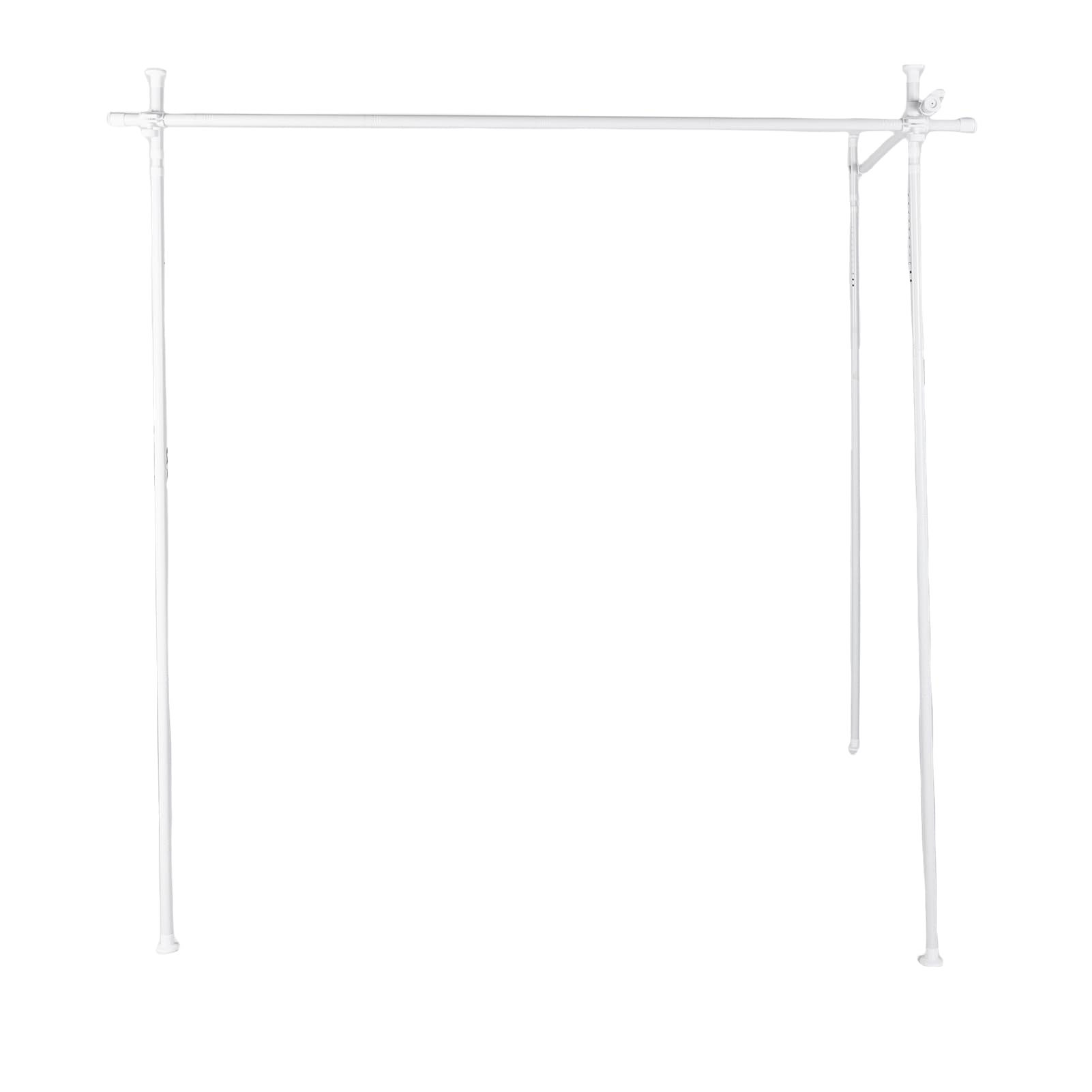 Tringle à Rideau de Séparation de Pièce Réglable du Sol au Plafond, Installation Facile pour Cloison de Pièce dans les Dortoirs et les Bureaux en Acier au Carbone (Blanc mat)